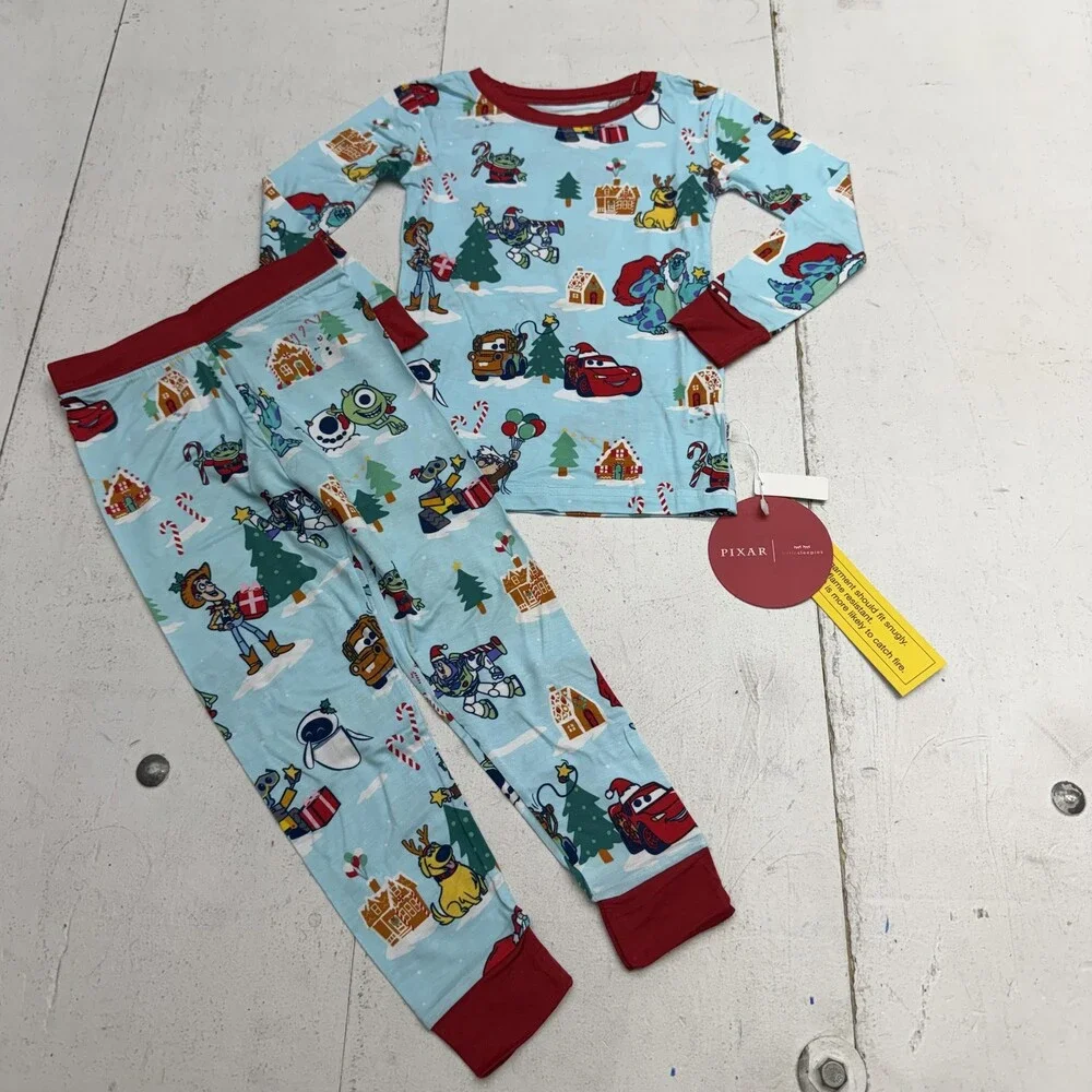Little Sleepies Pajama Set Kids 3T Pixar Cars Monsters Toy Story Holiday 2 Piece